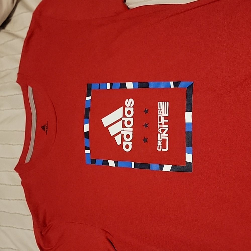 Addidas red t shirt